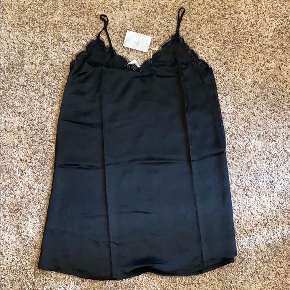 Francesca’s Black Lace Slip Dress